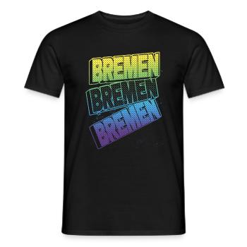 Brême Allemagne City Font Skyline Accueil - T-shirt homme - noir - Devant - AI Model Male 178 light (178cm)