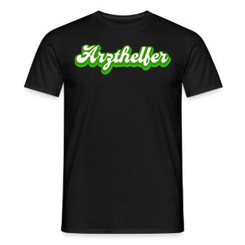 Arzthelfer Krankenpfleger Pflege Geschenkidee - Männer T-Shirt - Schwarz - Vorne - AI Model Male 178 light (178cm)