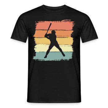 Baseball retro vintage Baseball Legende - Männer T-Shirt - Schwarz - Vorne - AI Model Male 178 light (178cm)