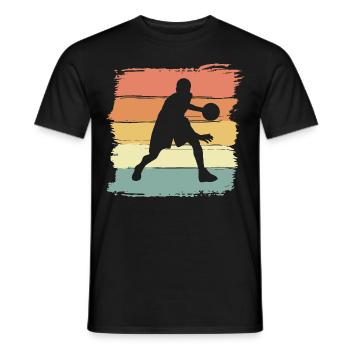 Basketball Retro Vintage Basketball Legende - Männer T-Shirt - Schwarz - Vorne - AI Model Male 178 light (178cm)