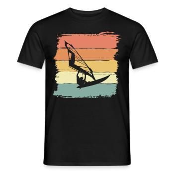 Windsurfen vintage retro Windsurfen Legende - Männer T-Shirt - Schwarz - Vorne - AI Model Male 178 light (178cm)
