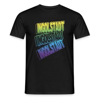 Ingolstadt Deutschland Stadt Schrift Skyline - Männer T-Shirt - Schwarz - Vorne - AI Model Male 178 light (178cm)