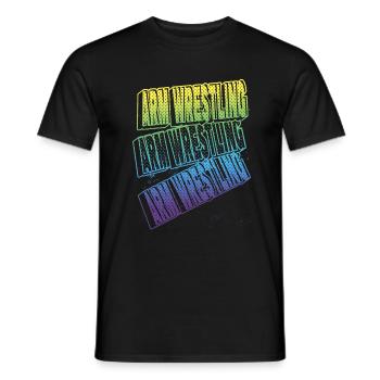 Arm Wrestling Arm Wrestling Wrestler Power Strong - Men's T-Shirt - black - Front - AI Model Male 178 light (178cm)