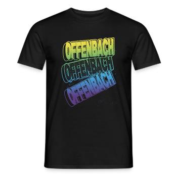 Offenbach Allemagne City Font Skyline Accueil - T-shirt homme - noir - Devant - AI Model Male 178 light (178cm)