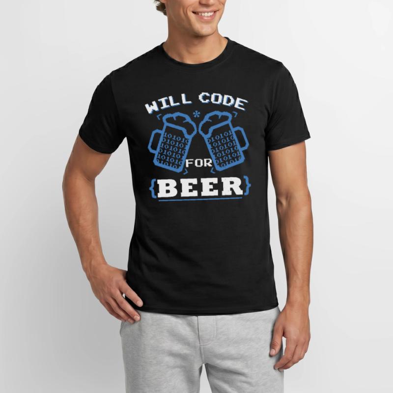 Will Code For Beer | Programmer Coding Men's T-shirt
