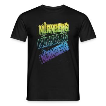 Nuremberg Allemagne City Font Skyline Accueil - T-shirt homme - noir - Devant - AI Model Male 178 light (178cm)