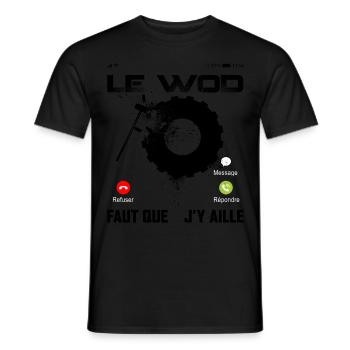 Sport Training Cadeau Muculation WOD - T-shirt homme - noir - Devant - AI Model Male 178 light (178cm)