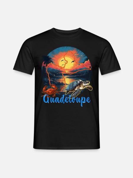 Guadeloupe 971 Tropicale Paradis - T-shirt homme - noir