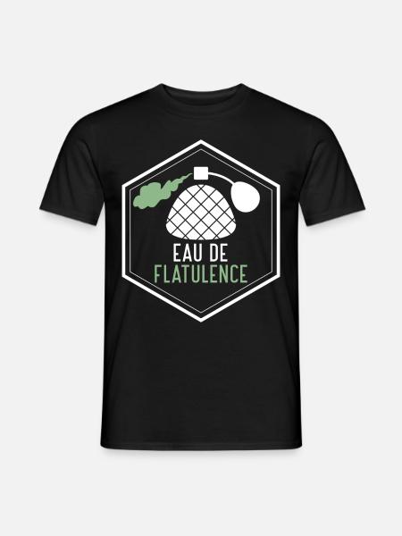 Eau De Flatulence - Furz Geschenk Furzen - Männer T-Shirt - Schwarz