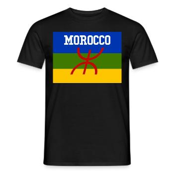 Amazigh-Flagge Marokko - Männer T-Shirt - Schwarz - Vorne - AI Model Male 178 light (178cm)
