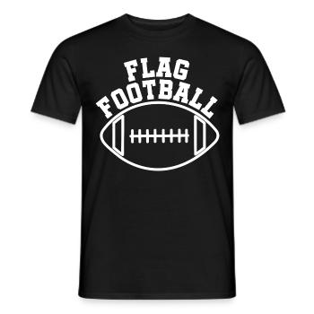FLAG FOOTBALL – Für echte Flag Football-Fans - Männer T-Shirt - Schwarz - Vorne - AI Model Male 178 light (178cm)