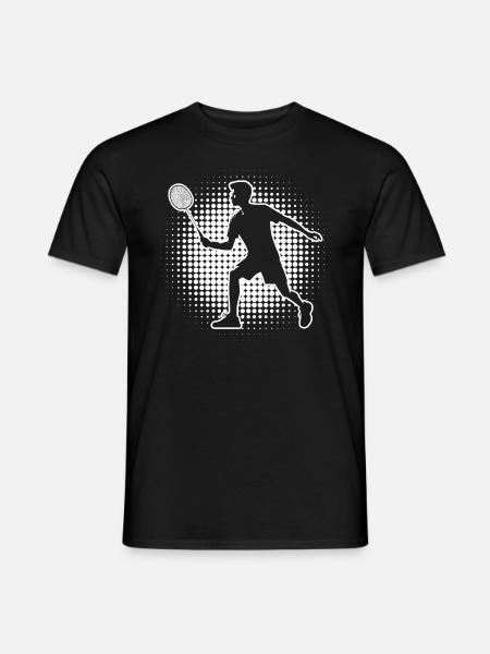 Federball Badmintonspieler Damen Badminton - Männer T-Shirt - Schwarz