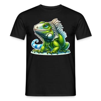 Iguane - T-shirt homme - noir - Devant - AI Model Male 178 light (178cm)