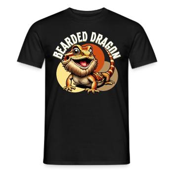 Bartagame Bartagamen Dragon barbu - T-shirt homme - noir - Devant - AI Model Male 178 light (178cm)