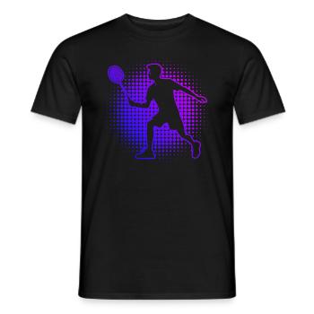 Men's Badminton Women's Badminton Squash Badminton - Men's T-Shirt - black - Front - AI Model Male 178 light (178cm)