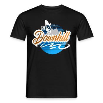 Downhill - Men's T-Shirt - black - Front - AI Model Male 178 light (178cm)