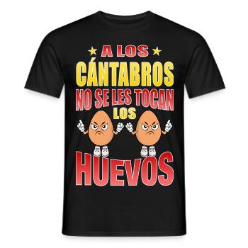 Les Cantabres ne touchent pas à leurs œufs - T-shirt homme - noir - Devant - AI Model Male 178 light (178cm)