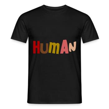 Human Gerechtigkeit Gegen Rassismus Mensch - Männer T-Shirt - Schwarz - Vorne - AI Model Male 178 light (178cm)