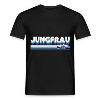 Jungfrau – Majesty of the Alps Silhouette Design - Men's T-Shirt - black - Front - AI Model Male 178 light (178cm)