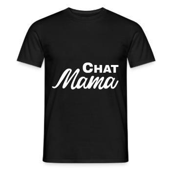 Chat Mama - Männer T-Shirt - Schwarz - Vorne - AI Model Male 178 light (178cm)
