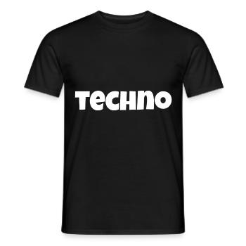Techno Rave Design Fête de musique électronique 2022 - T-shirt homme - noir - Devant - AI Model Male 178 light (178cm)