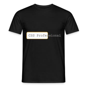 CSS Professional - Master of Web Layouts - Men's T-Shirt - black - Front - AI Model Male 178 light (178cm)