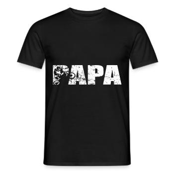 Motocross PAPA Dirtbike Motorcycle Father's Day Gift - Men's T-Shirt - black - Front - AI Model Male 178 light (178cm)