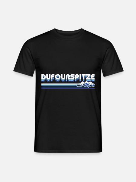 Dufourspitze – König der Schweizer Alpen - Männer T-Shirt - Schwarz