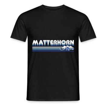 Matterhorn Design – The landmark of the Alps - Men's T-Shirt - black - Front - AI Model Male 178 light (178cm)