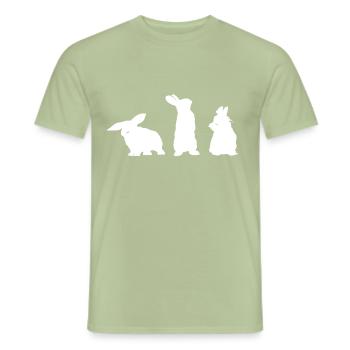 bunny - Men's T-Shirt - sage - Front - AI Model Male 178 light (178cm)