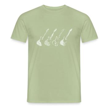 guitar player - Men's T-Shirt - sage - Front - AI Model Male 178 light (178cm)