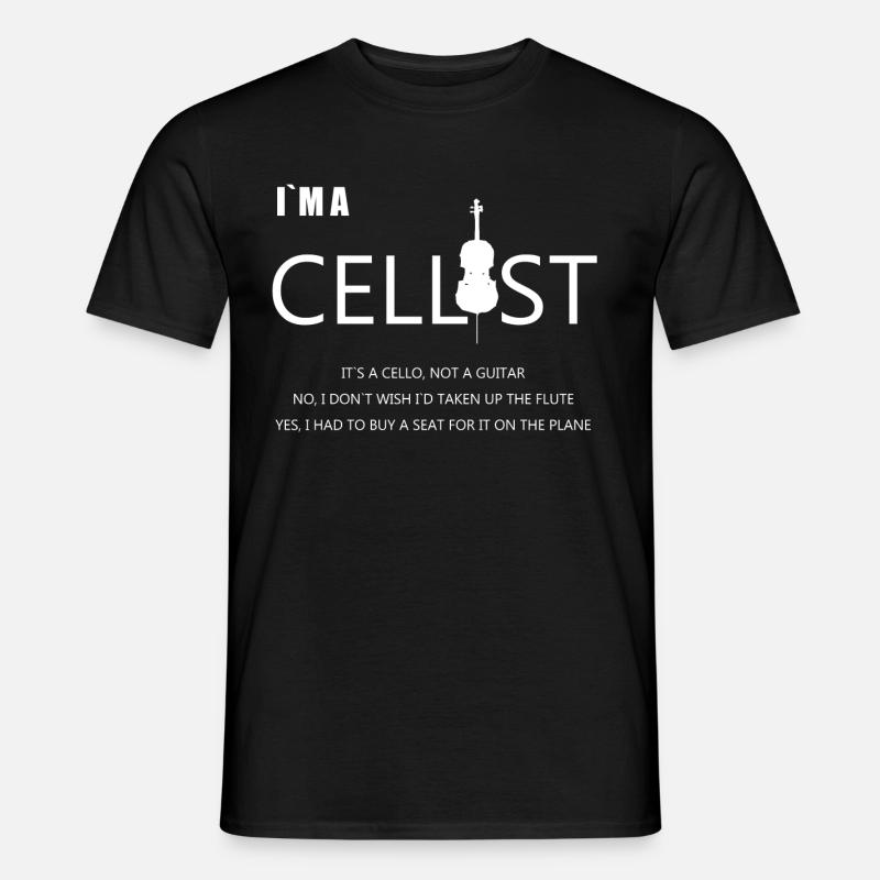 cello - Männer T-Shirt - Schwarz