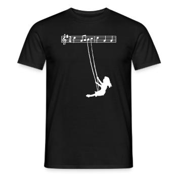 notes de musique - T-shirt homme - noir - Devant - AI Model Male 178 light (178cm)