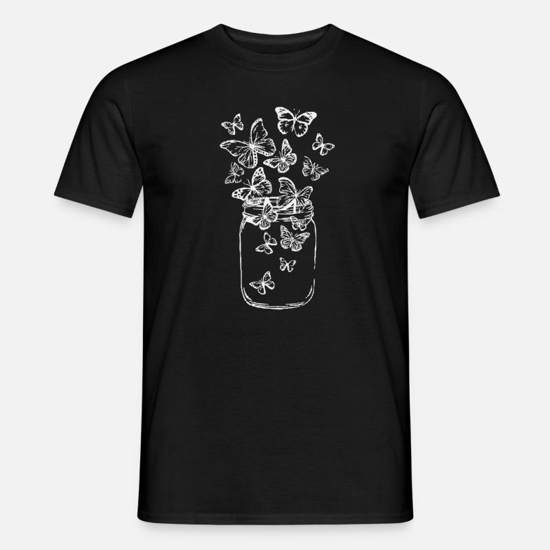 schmetterling, schmetterlinge - Männer T-Shirt - Schwarz