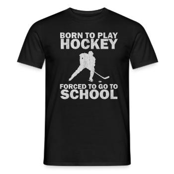 Hockey, eis hockey - Männer T-Shirt - Schwarz - Vorne - AI Model Male 178 light (178cm)