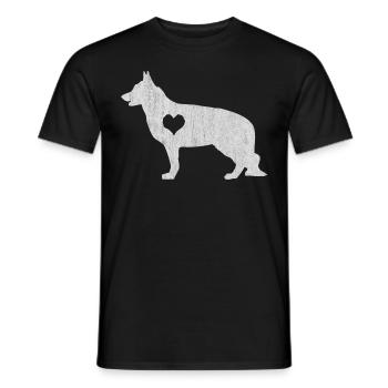 German Shepherd, German Shepherd - Men's T-Shirt - black - Front - AI Model Male 178 light (178cm)