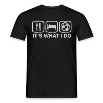 Football, football - T-shirt homme - noir - Devant - AI Model Male 178 light (178cm)