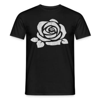 Rose, roses, flower, flowers, rose blossoms - Men's T-Shirt - black - Front - AI Model Male 178 light (178cm)