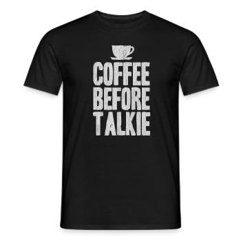 Kaffee, Tasse Kaffee, Kaffee trinken, ich liebe ka - Männer T-Shirt - Schwarz - Vorne - AI Model Male 178 light (178cm)