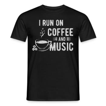 Kaffee, Tasse Kaffee, Kaffee trinken, ich liebe ka - Männer T-Shirt - Schwarz - Vorne - AI Model Male 178 light (178cm)