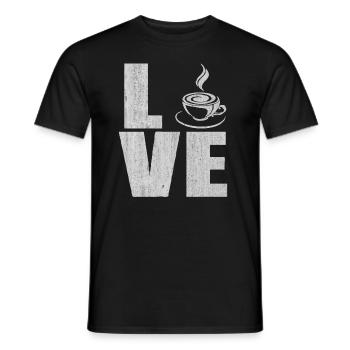 Kaffee, Tasse Kaffee, Kaffee trinken, ich liebe ka - Männer T-Shirt - Schwarz - Vorne - AI Model Male 178 light (178cm)