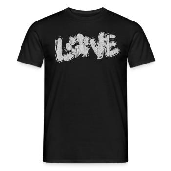 Chien, chiens d'amour, amoureux de chien, amoureux de chien - T-shirt homme - noir - Devant - AI Model Male 178 light (178cm)