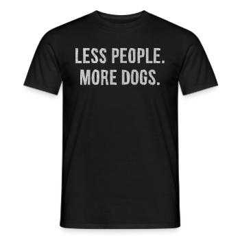 Chien, chiens d'amour, amoureux de chien, amoureux de chien - T-shirt homme - noir - Devant - AI Model Male 178 light (178cm)