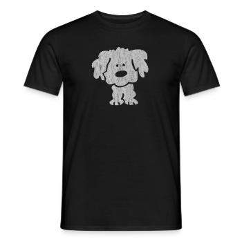 Chien, chiens d'amour, amoureux de chien, amoureux de chien - T-shirt homme - noir - Devant - AI Model Male 178 light (178cm)