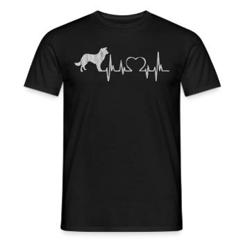 border collie, collie,Hund, Hunde liebe - Männer T-Shirt - Schwarz - Vorne - AI Model Male 178 light (178cm)