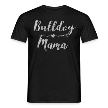English bulldog, french bulldog, dogs - Men's T-Shirt - black - Front - AI Model Male 178 light (178cm)