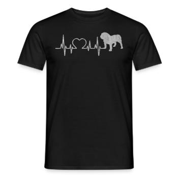 English bulldog, french bulldog, dogs - Men's T-Shirt - black - Front - AI Model Male 178 light (178cm)