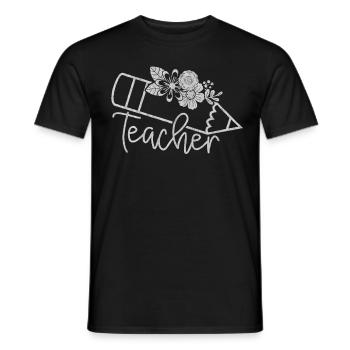 Lehrer, Lehrerin, Lehrer sein, Lehrer Beruf, Unter - Männer T-Shirt - Schwarz - Vorne - AI Model Male 178 light (178cm)