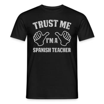 Spanisch lehrer, Spanisch lernen, Spanisch Fremdsp - Männer T-Shirt - Schwarz - Vorne - AI Model Male 178 light (178cm)