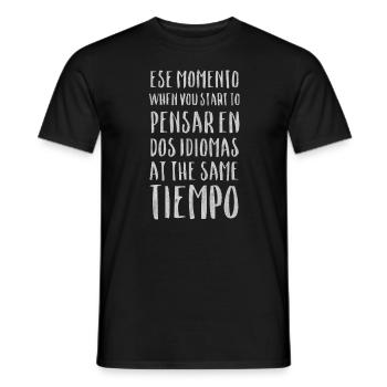 Spanisch lehrer, Spanisch lernen, Spanisch Fremdsp - Männer T-Shirt - Schwarz - Vorne - AI Model Male 178 light (178cm)